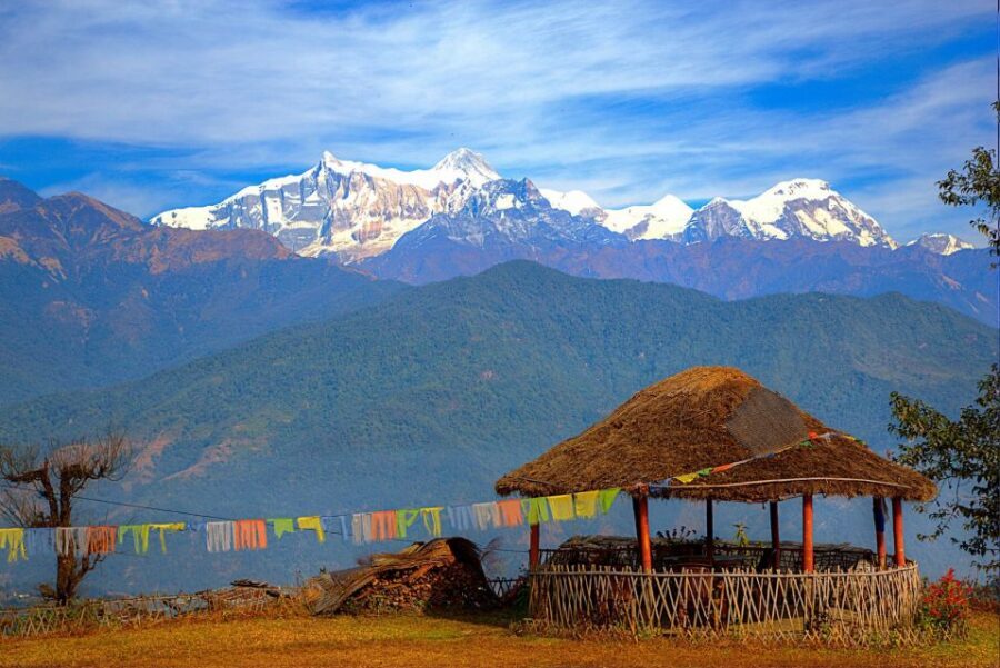 Day Hike at Annapurna Foothills - Pokhara lakeside to Kande: catching mountains before clouds move in