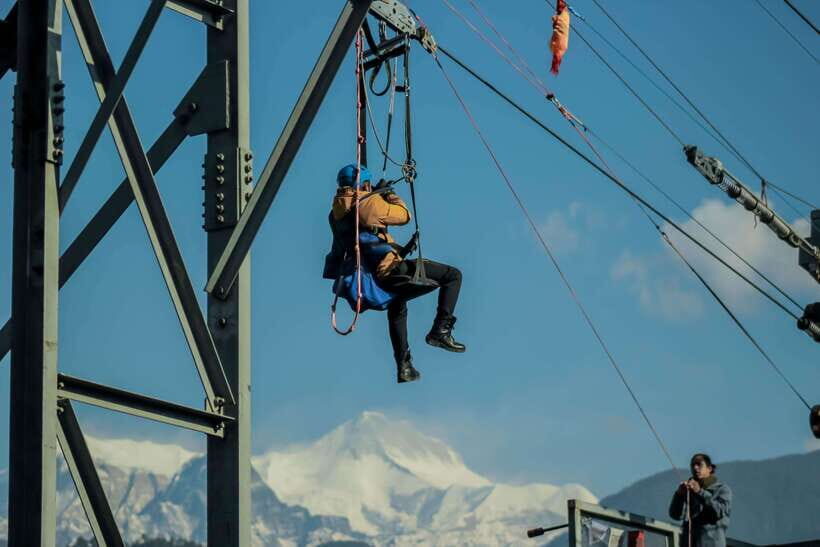 Pokhara: Experience The World's Steepest Zipline - The Big Moment: The 56-Degree Drop and 100km/h+ Speed