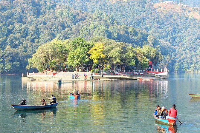 Pokhara in 5 Hours: Lake, Museum, Cave, Falls & Pagoda Hill - World Peace Pagoda: a hilltop finish with Annapurna Range views